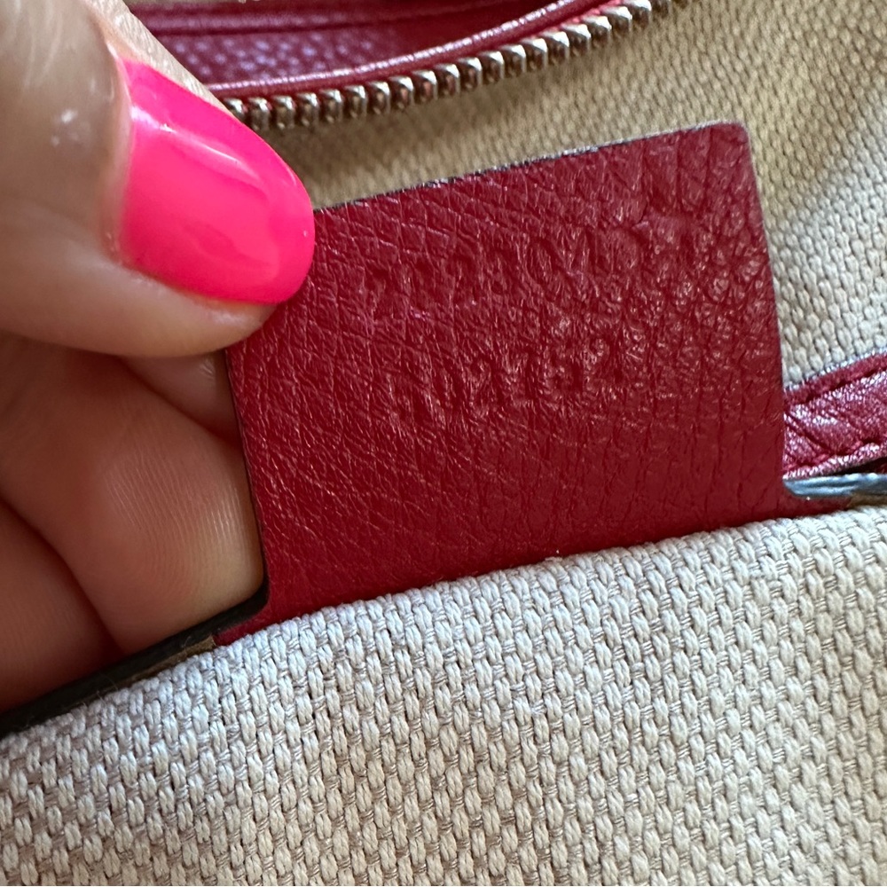 Gucci Gucci Red Pebbled Leather Large Soho Hobo Bag - Picture 10 of 17